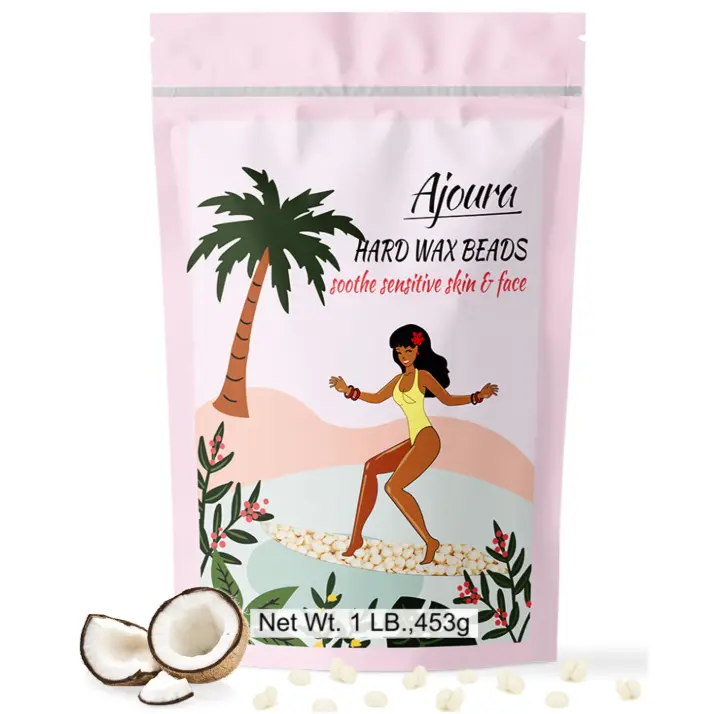 Ajoura 1lb Refill Wax Beans for Hair Removal Kit, Brazilian Coarse Waxing for Bikini, Face, Eyebrow, Back, Chest, Legs, Armpit, At Home Waxing Beads for Women Men