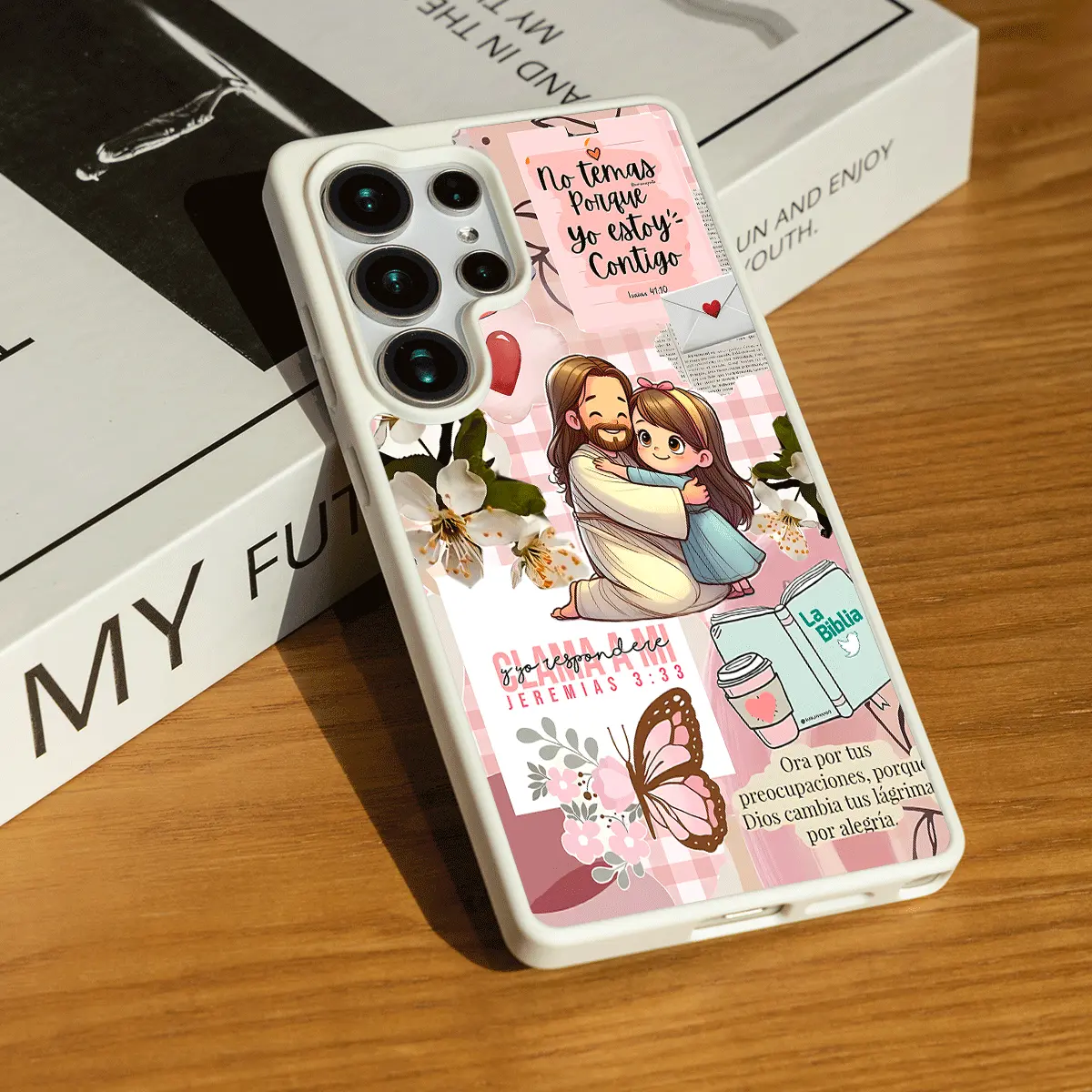 God Changes Your Fears for SAMSUNG S22/S23/24/25/ULTRA/PLUS  Matte Magnetic Phone Case Wear-resistant and anti-scratch Comfortable grip Acrylic Wireless Fingerprint Cellphone