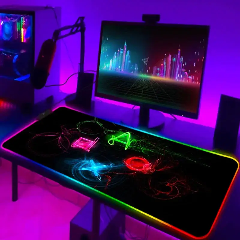 RGB LED Gaming Mouse Pad with Backlight Deskmat