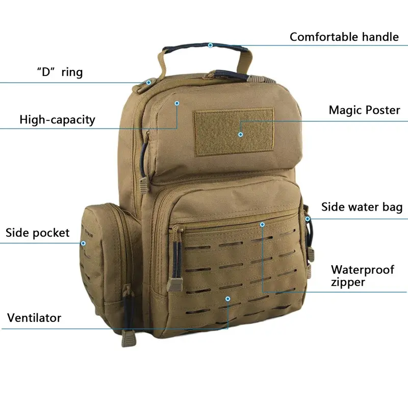 Outdoor tactical backpack,shoulder bag for men andwomen,high quality military grade,durable, wear-resistant,MollelEDClmulti-function messenger bag,handbag,suitable for hiking,camping, fishing, cycling,daily carry chest bag, gym bag