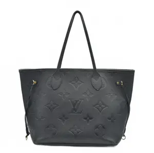 Pre-owned Louis Vuitton canvas Shoulder Bags $2940 Monogram Giant Neverfull MM Black RFID