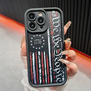 American Flag Pattern Phone Case, Phone Protective Cover, Phone Accessory Compatible with iPhone 11 12 13 14 15 Pro Max, Casing