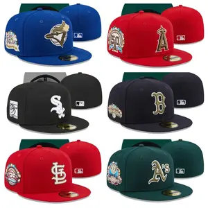 New Era MLB Baseball Cap NY Yankees LA Dodgers – New Era STL 59FIFTY Red Cap – Flat Brim Snapback Baseball Hat Streetwear Hip Hop Unisex Premium