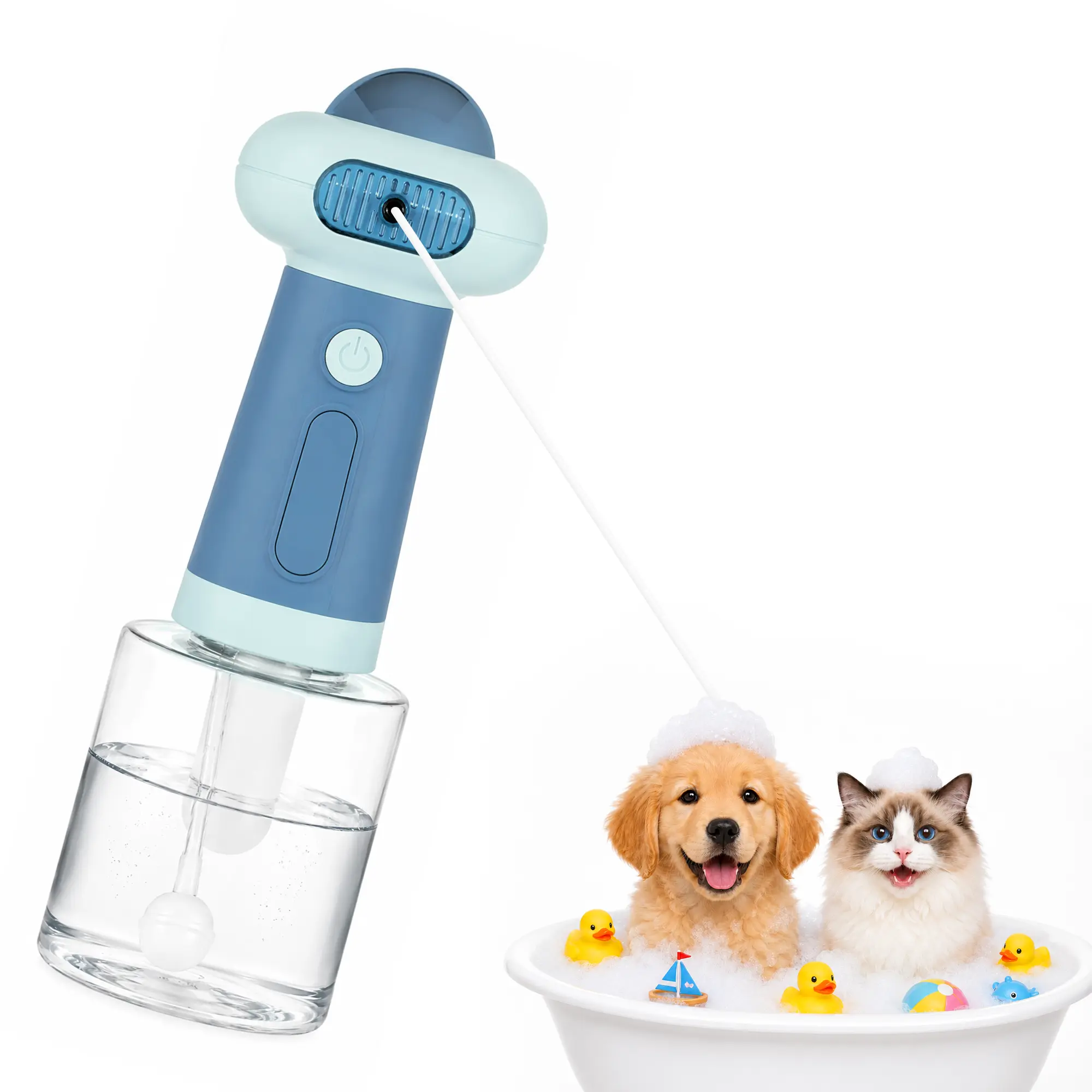 Rechargeable Electric Foam Dispenser for Dog & Cat Grooming, Mess-Free Shampoo Soap Dispenser for Bathroom, Kitchen Sink Use