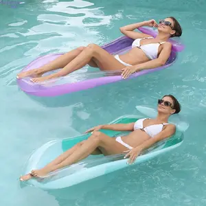 Swimming Pool Float Hammock, Multi-Purpose Inflatable Lounge Chair & Drifter, Relaxing Water Float Bed for Summer Pool Party