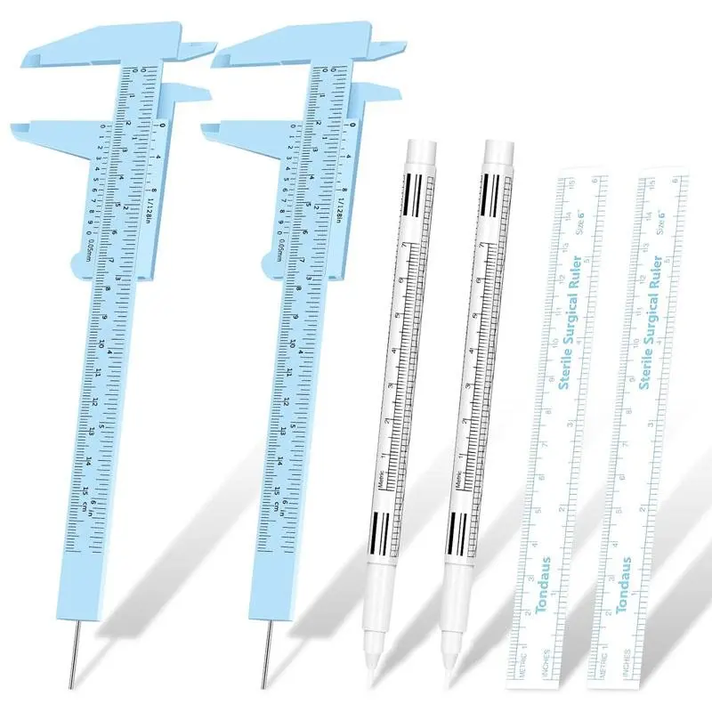Eyebrow Measuring Ruler & Marker Pen Set, 3 Counts/set Eyebrow Measuring Tool, Professional Eyebrow Makeup Accessories for Women