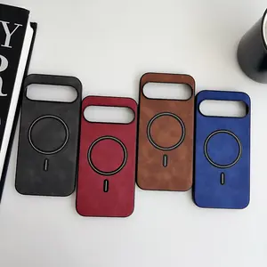 Suede Texture Magnetic Phone Case For Google Pixel 9/8/7 Pro | MagSafe Compatible, Premium Suede Back, Shockproof Soft Frame | Luxury Business Protective Cover fashion gift,anti-drop case,anti-drop protection #YJGGCXFGPWGRAY
