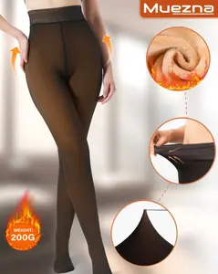 THE ORIGINAL! Magic Fleece Lined Leggings High Waist Tummy Control Super Soft Winter Comfort Tights in Plus Size & Brown Fur for Casual Wear & Outdoor Activities