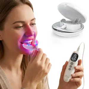 Red & Blue Light Therapy Gum Care Device with 18 Laser Diodes for Daily Gum & Teeth Care with Storage Case At-Home Treatment for Healthier Oral Health