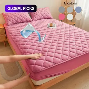 Waterproof Quilted Removable Mattress Cover, 1 Count Soft Comfortable Breathable Mattress Protector, Bedding Supplies for Bedroom, Guest Room, Apartment, School, Home, Hotel #GLOBAL PICKS