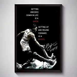 Inspirational Basketball Quote Canvas Print Poster, Frameless Wall Art for Living Room, Bedroom, Office, Dining Room, Bar - Waterproof, Creative Sports Fan Decor, Perfect Gift, Perfect for Room Decor