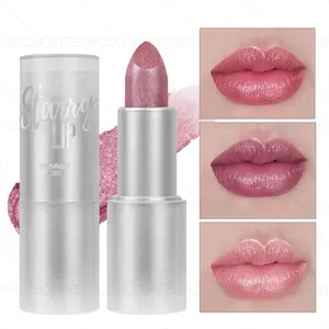 1PC Glittery Finish, Hydrating, Non-sticky Formula, Long-lasting Makeup, Non-stick Cup, Lipstick, Glitter Lipgloss, Perfect for Everyday Party Makeup, Valentine's Day Gift