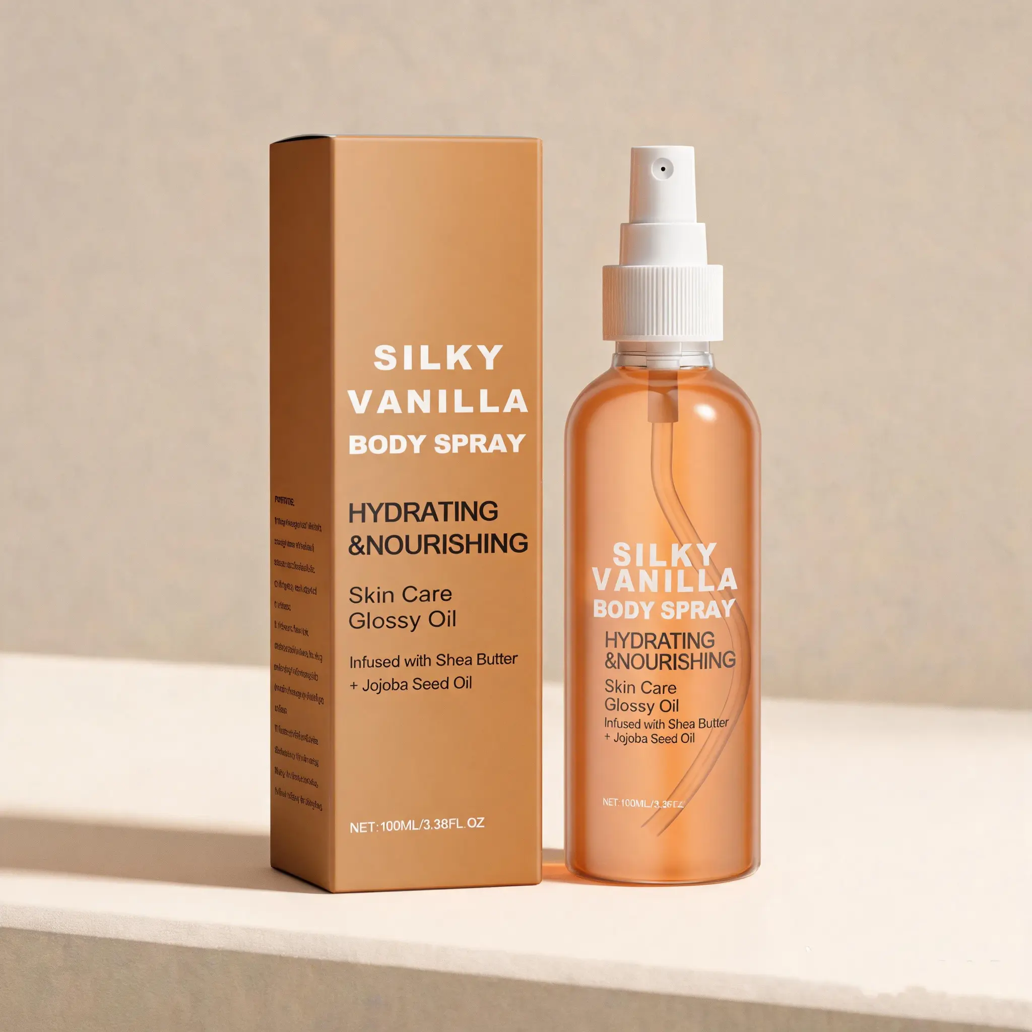 Smooth Shea Vanilla Moisturizing Body Spray - Refreshing Hydrating Skin Toner for Whole Body Fragrance and Refreshment, Moisturize, Aroma