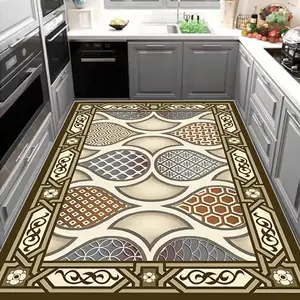 Geometric Pattern Kitchen Rug, Non-slip Kitchen Mat, Water-resistant Kitchen Runner, Kitchen Decor, Home Decor, Kitchen Accessories