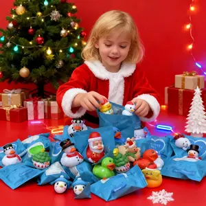 10PCS\20PCS Creative Christmas Gift Set, Randomly Shipped Novelty Xmas Gifts, Duck Bathroom Toys, Stress Relief Rubber Ducks, Perfect for Kids & Friends, Stocking Stuffers