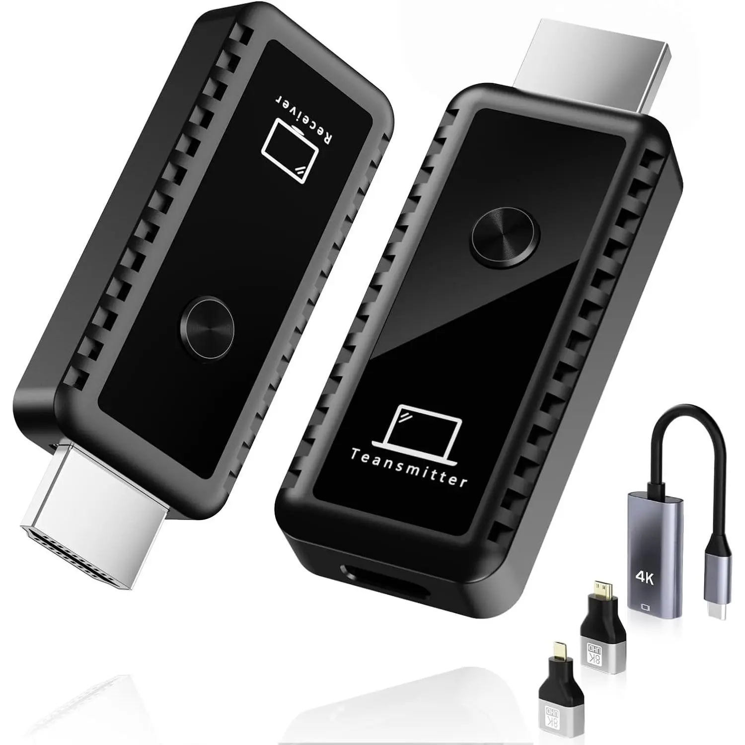HDMI Transmitter and Receiver 4K, 2.4/5GHz 1080P Portable  HDMI Extender Kit Adapter for Streaming Video and Audio to  from PC/TV Box/Projector, 100ft Dual Band  Handovers