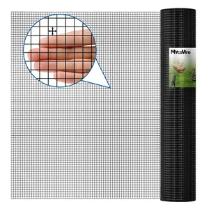 Black Hardware Cloth 1/2 inch 19Ga PVC Coated Wire Mesh Vinyl Coated Fence Welded Metal Chicken Wire Fencing Roll (1/2 inch 48in x 100ft)