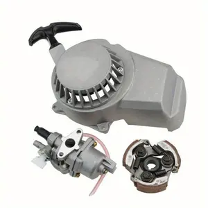 Pull Start Starter Clutch Carburetor Kit 2 Stroke 49cc Pocket Bike ATV Scooter