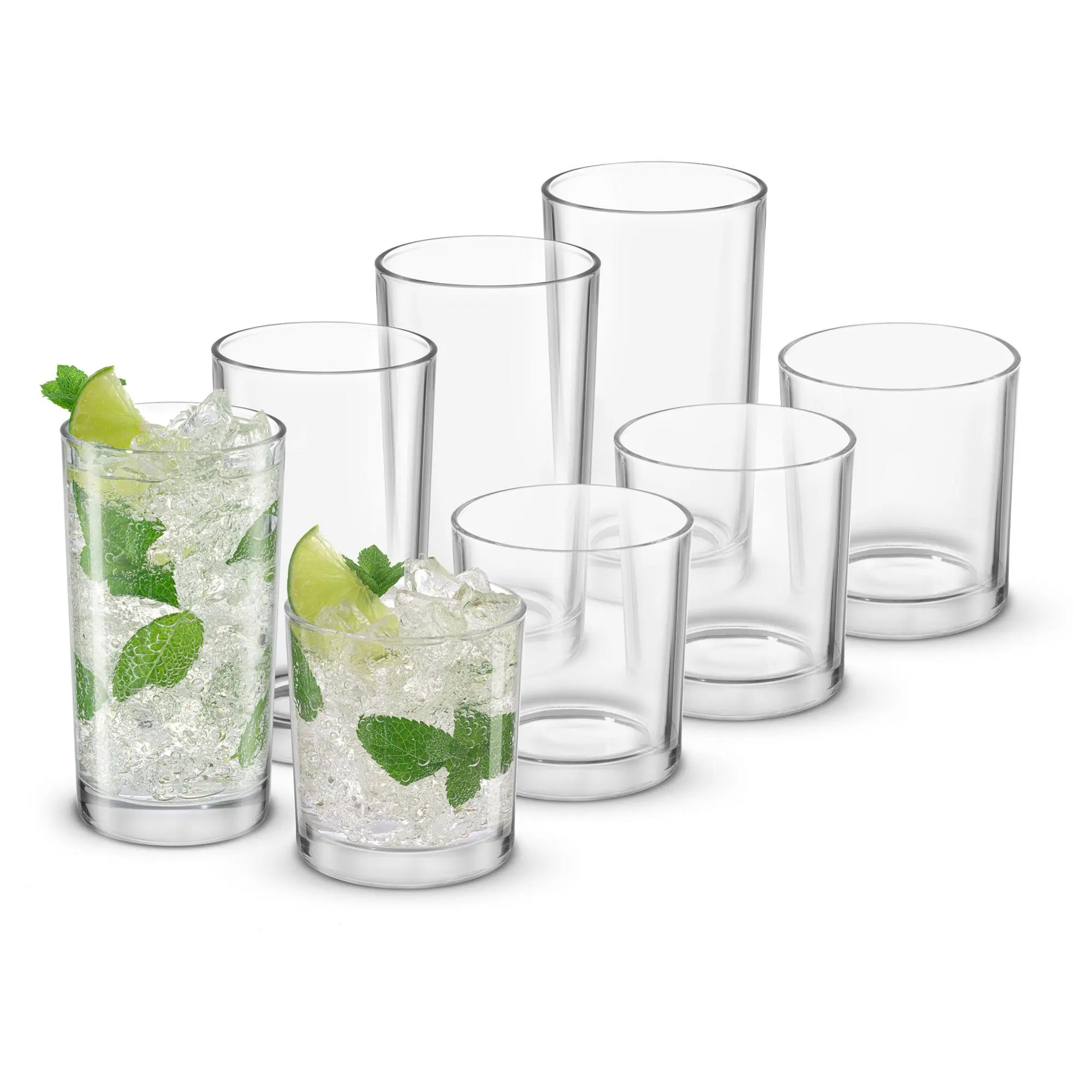 Alain 8 Piece Highball & Double Old Fashion Glass Set