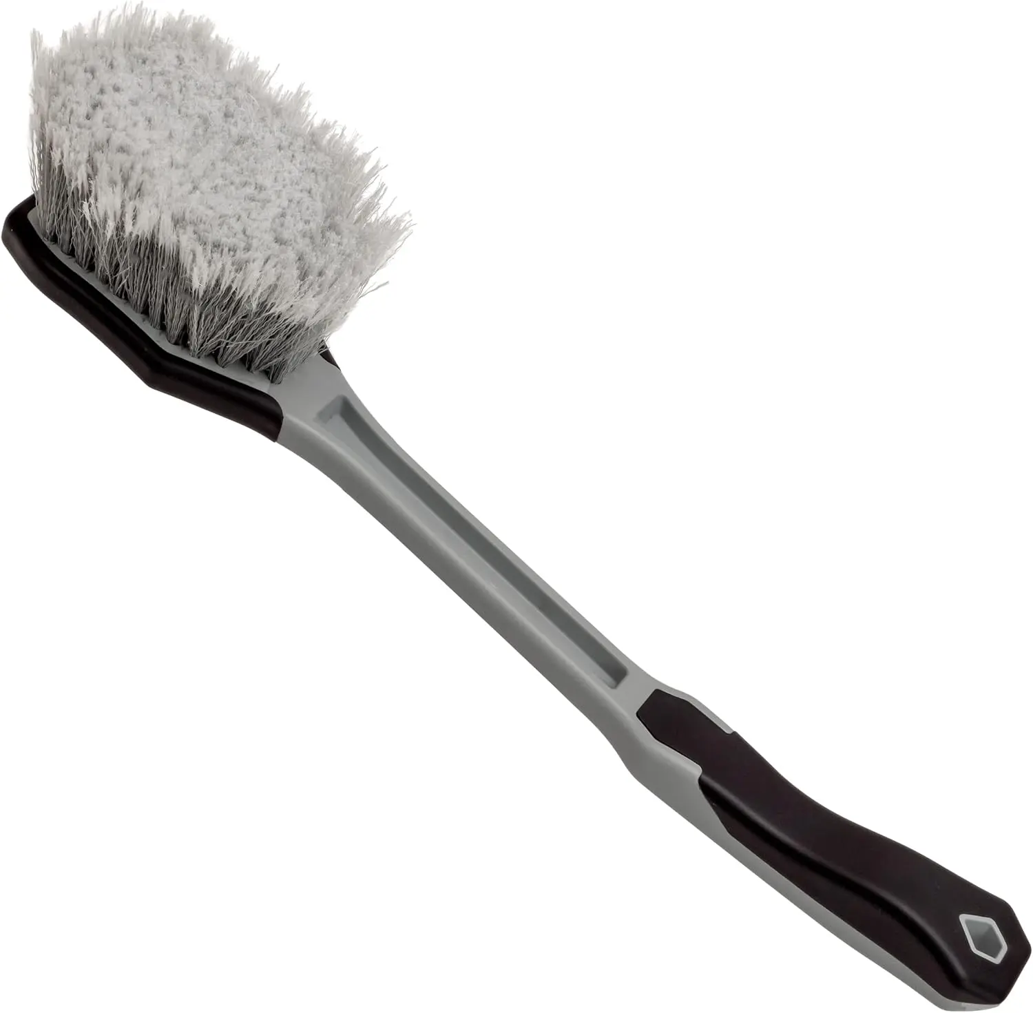 VIKING Car Wash Brush, Wheel and Fender Brush, Long Handle Tire Cleaner for Car Detailing, 16.5 Inch, Grey/Black, Car Washing Brush, Tire Brushes For Cleaning Tires