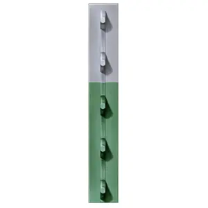 Chicago Heights Steel FRPT13300056G2N 1.33 in. x 5 ft. 6 in. Green Studded T-Post- Pack Of 5