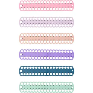 6 pcs Embroidery Floss Organizer 6 Color Plastic Floss Bobbin Cross Stitch Thread Holder Storage Tool Embroidery Shelf Multicolor