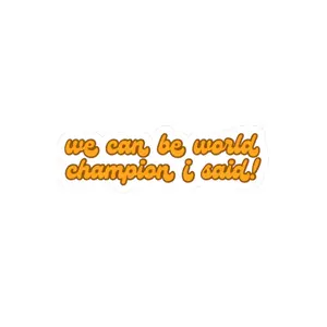 World Champion | Funny F1 Stickers