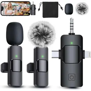 3 in 1 Professional  Lavalier Microphone for , Android, Camera,  Microphones, Mini Microphone,  Clear Sound Quality for Recording, Live Streaming, Microphone Clips