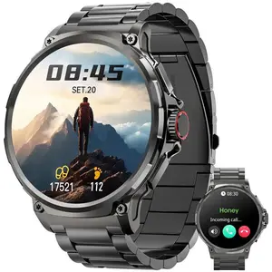 Smart Watches for Men(Answer/Make Call), Health Smart Watch, 1.85" Round Big Screen Fitness Tracker, Waterproof Fitness Watch for Android/iOS Phones