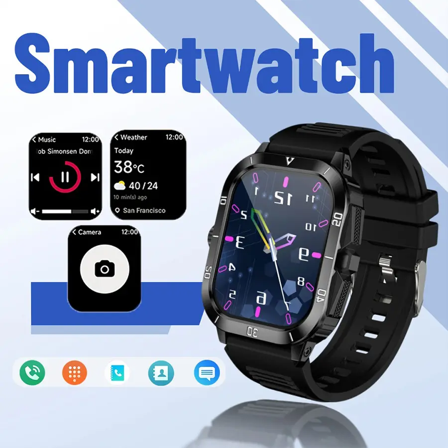 2026 Wearable Smartwatch - 2.01-in Touchscreen Calls Enabled Wireless Device, IP68 Waterproof, All-Weather Tested, 100 Sports Modes, Multifunctional Fitness Tracker, Father's Day/Mother's Day Gift Idea