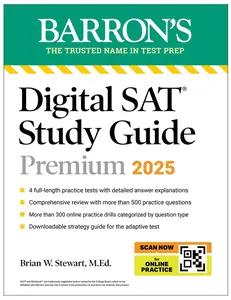 USED-Digital SAT Study Guide Premium, 2025: 4 Practice Tests + Comprehensive Review + Online Practice by Barron's Educational Series (Paperback)