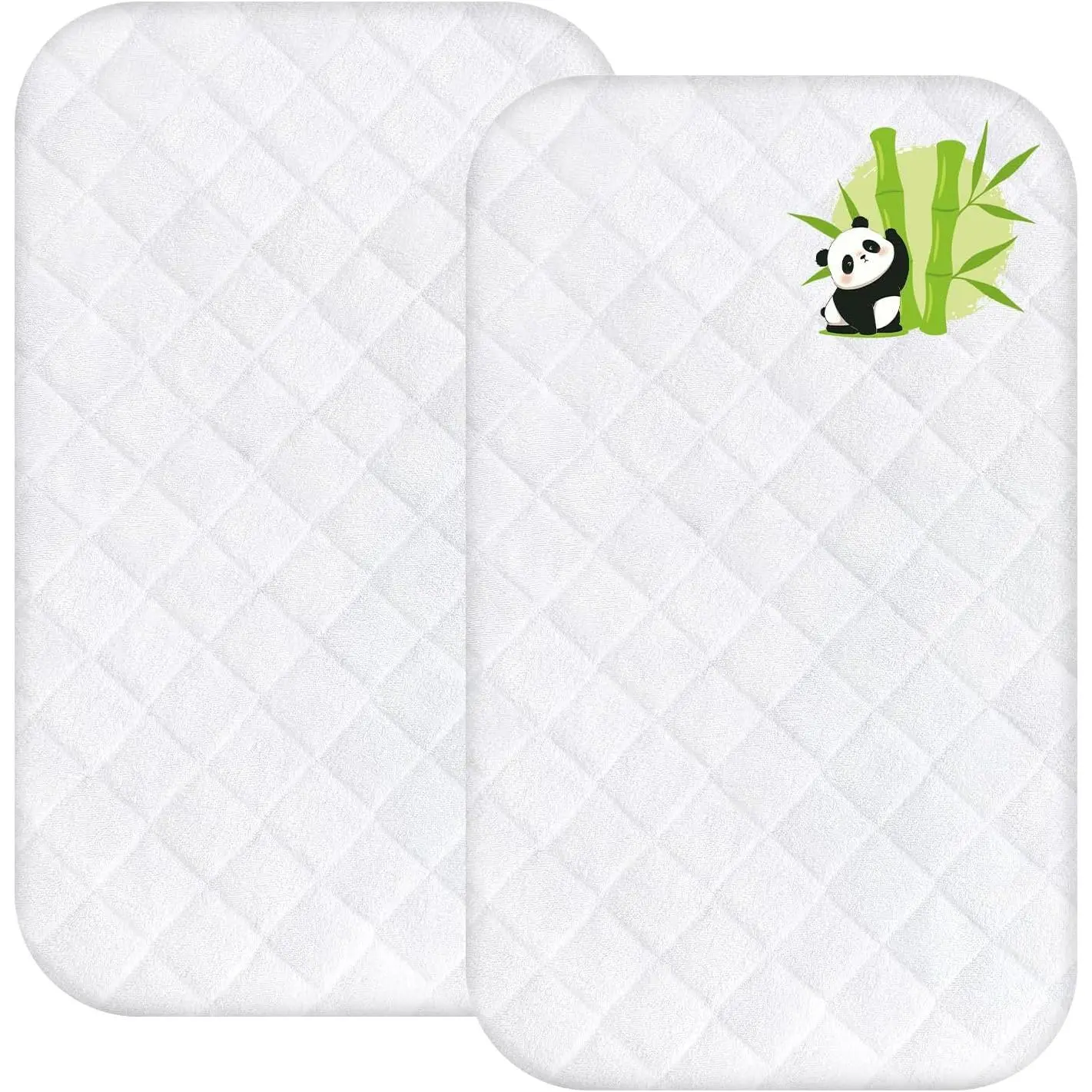 Waterproof Bassinet Mattress Protector Cover, Fits for, wayfong, venowu and Baby Bassinet, 2 Pack, Skin Friendly and Breathable Rectangle Bassinet Mattress Pad