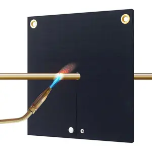 Tools Welding Blanket Fireproof, 12x12inch Soldering Heat Shield Mat for Torch, Flame Protector, Soldering Repairs with Hole for Pipe, Welding Pad for Plumbing,
