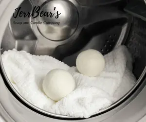 JerrBear's Scented Dryer Balls with Fragrance Refill - Traditional Wool Freshener for Laundry