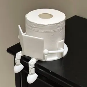 3D Printed Newspaper Reading Toilet Paper Holder Decorative Desktop Ornament