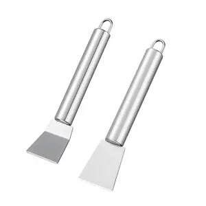 2pcs Stainless Steel Kitchen Cleaning Scraper Tool, Kitchenware Multifunctional Tough Grease Remover, Easy-To-Clean Design for Efficient Kitchen Maintenance