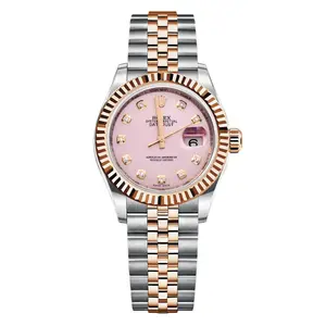Rolex Datejust 36 116231 Two-Tone Everose Gold Fluted Bezel Pink Diamond Dial WHP041571
