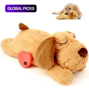 Dog Anxiety Companion Sleep Simulation Heartbeat Plush Toy, Calming Plush for Aggressive Chewers, Durable Chew Toy, Cute Dog Plush for Calming, Pet Chew & Interactive Toy, Dog & Cat Accessories #GLOBAL PICKS