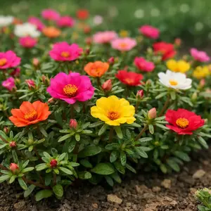 Portulaca Seeds – Colorful Moss Rose Flower Seeds for Garden, Heat Tolerant Easy Grow