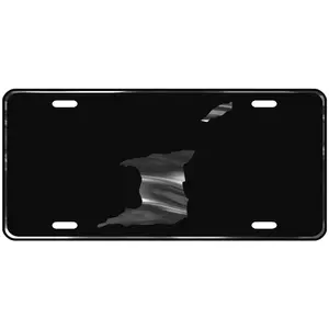 CustoMonsterDesigns Trinidad and Tobago Map Heavy Duty Aluminum License Plate