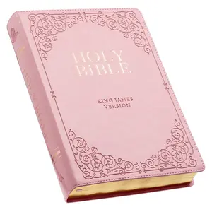 Mother's Day Gift - KJV Holy Bible, Giant Print Full-size Faux Leather Red Letter Edition - Thumb Index & Ribbon Marker, King James Version, Pink (