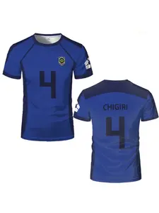 Anime Japanese anime Isagi Yoichi football jersey 3D printed Casual T-shirt, cosplay Hyoma Chigiri Meguru Bachira T-shirt