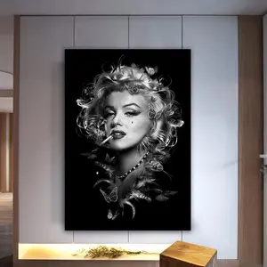 Marilyn Monroe Print Art, Marilyn Monroe Wall Art, Marilyn Monroe Poster, Famous Wall Decor, Home Decor, Smoking Woman Art Poster No Frame 