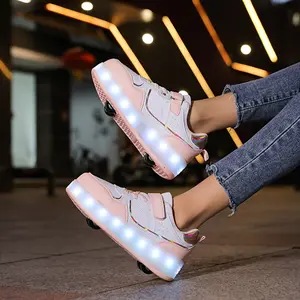 LED Light-Up Roller Skates for Boys And Girls, Suitable Children Teenagers, Perfect Outdoor Sports. A Great Birthday Or Christmas Gift.