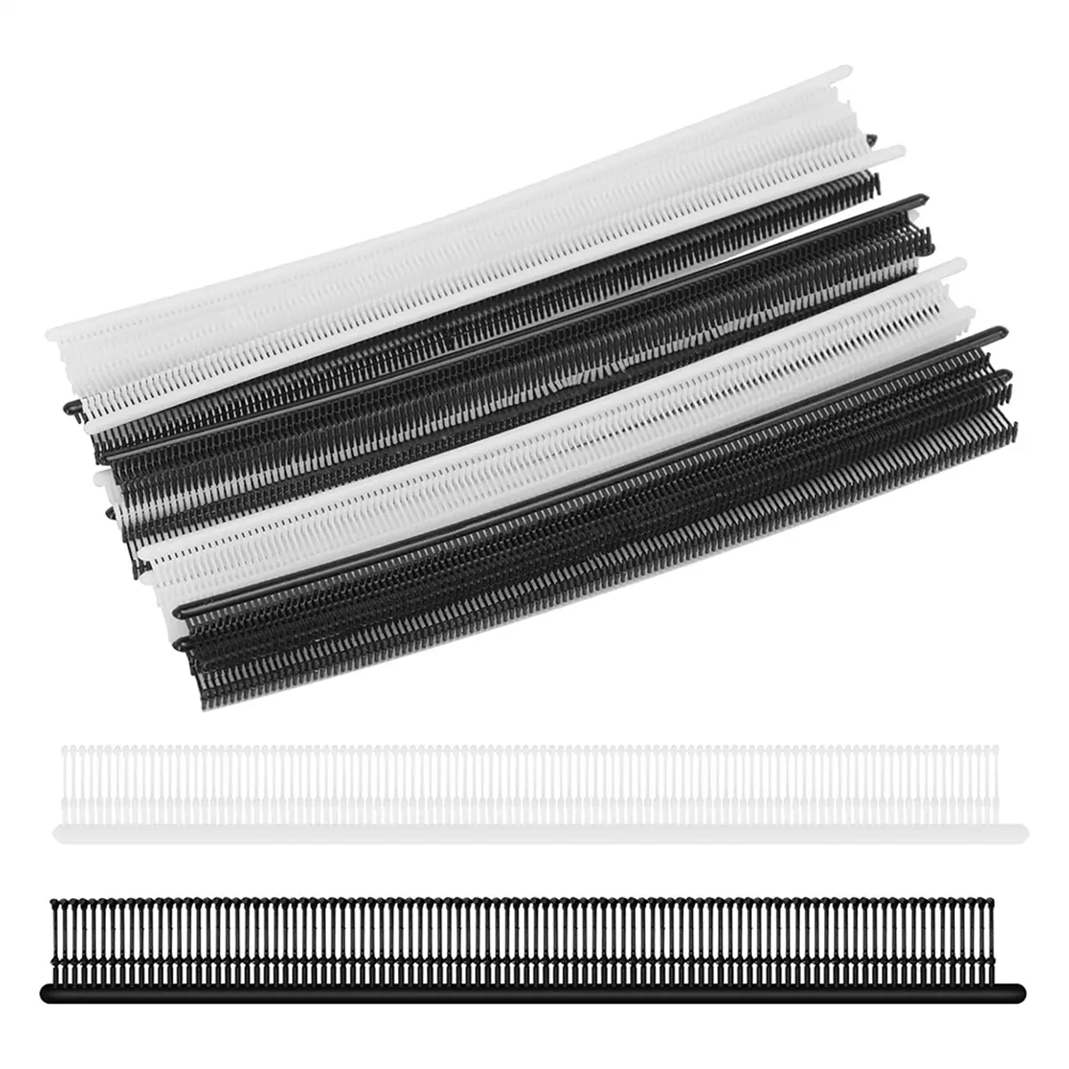 Mini Stitch Gun Kit with 3000 Black & White Plastic Fasteners - Plastic Material, Minimal Stitch Style, Easy Quick Pull Removal, Not for Standard Tag Guns, For Delicate Lightweight Fabrics, Uniform Tagging, Water Sports Use, Quick Removal