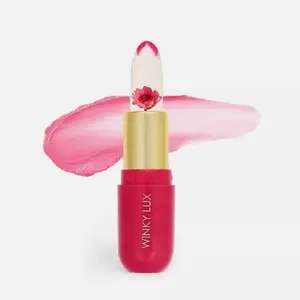 Winky Lux Flower Balm, pH Lip Balm, Color Changing Lipstick and Tinted Lip Balm Stain, Vegan & Cruelty Free Lip Balm, Hydrate & Plump, Sheer Pink Lipstick, Pink Flower