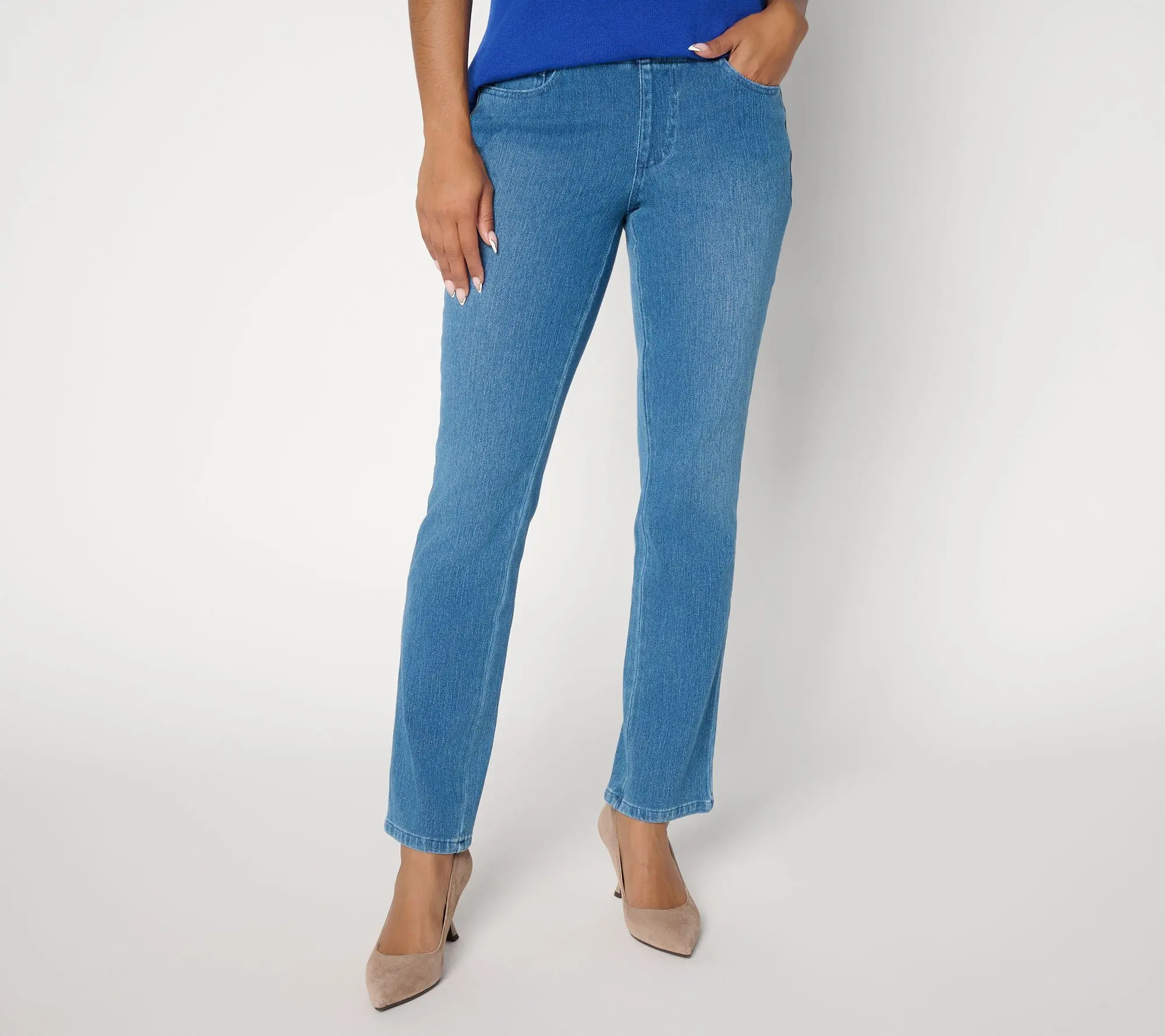 Belle by Kim Gravel Reg Flexibelle Straight-Leg BelleCurve Jean