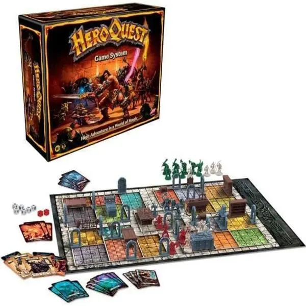 HeroQuest Fantasy Dungeon Crawler Board Game, Immersive Tabletop Adventure Strategy Game for Teens and Adults Ages 14+, Family Game Night, 2–5 Players