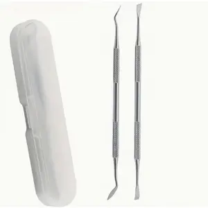 [Premium Oral Hygiene Kit] 2pcs/set Premium Stainless Steel Oral Hygiene Kit | Compact Size, Non-Slip Handles, Storage Case, Mouth Mirror, Scaler, Pick Tools - Plaque Removal System for Home & Travel