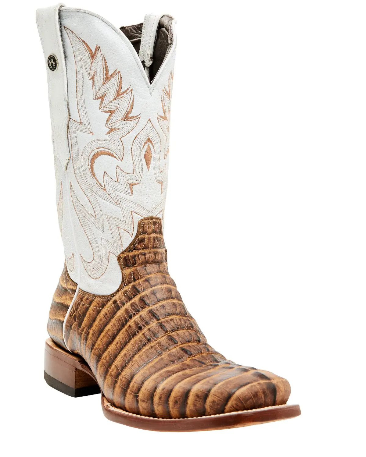 Tanner Mark Men's Men'S Caiman Print Western Boot Broad Square Toe - Tm205572 H302